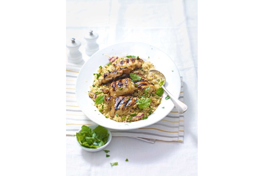 Pollo al ajillo con couscous